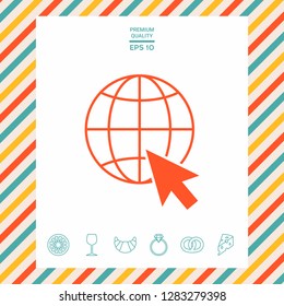 Go to web, internet icon. Graphic elements for your design