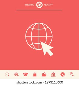 Go to web, internet icon. Graphic elements for your design