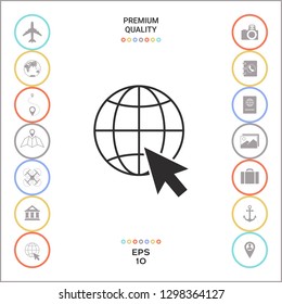 Go to web, internet icon. Graphic elements for your design