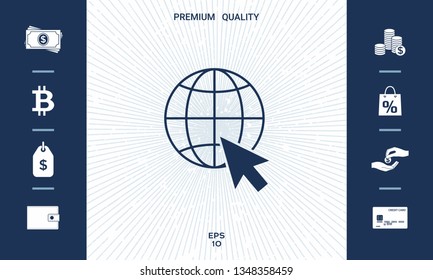Go to web, internet icon. Graphic elements for your design