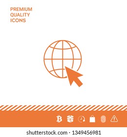 Go to web, internet icon. Graphic elements for your design