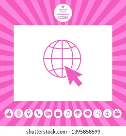 Go to web, internet icon. Graphic elements for your design