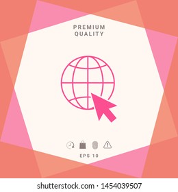 Go to web, internet icon. Graphic elements for your design