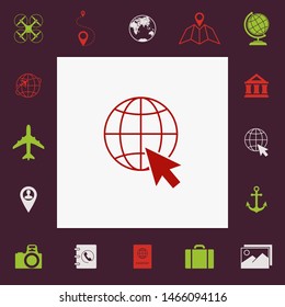 Go to web, internet icon. Graphic elements for your design