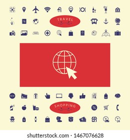 Go to web, internet icon. Graphic elements for your design
