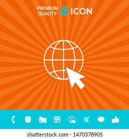 Go to web, internet icon. Graphic elements for your design