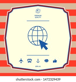 Go to web, internet icon. Graphic elements for your design