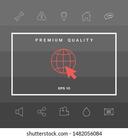 Go to web, internet icon. Graphic elements for your design