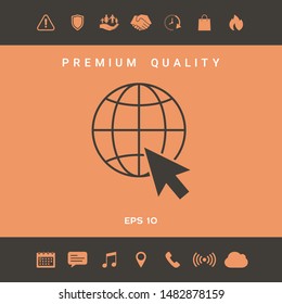 Go to web, internet icon. Graphic elements for your design