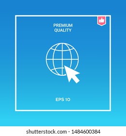 Go to web, internet icon. Graphic elements for your design