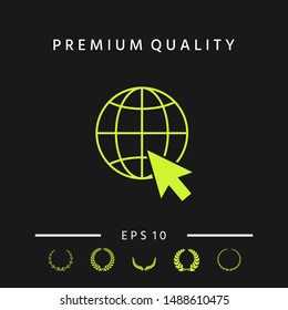 Go to web, internet icon. Graphic elements for your design