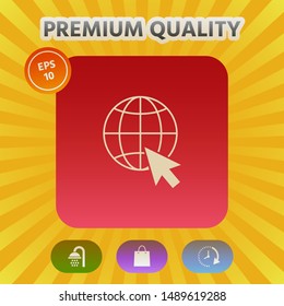 Go to web, internet icon. Graphic elements for your design