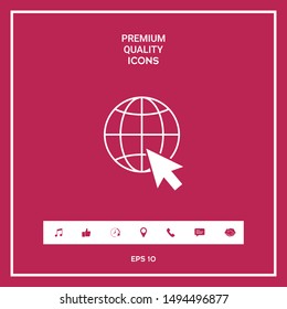 Go to web, internet icon. Graphic elements for your design