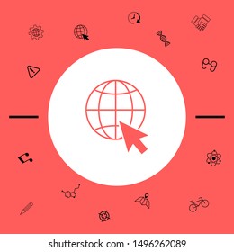 Go to web, internet icon. Graphic elements for your design