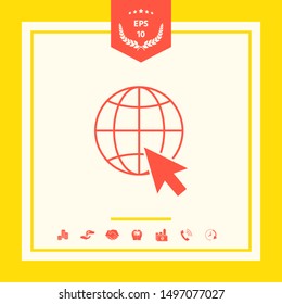 Go to web, internet icon. Graphic elements for your design