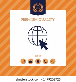 Go to web, internet icon. Graphic elements for your design