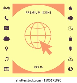 Go to web, internet icon. Graphic elements for your design