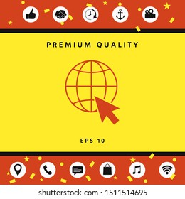 Go to web, internet icon. Graphic elements for your design