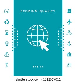 Go to web, internet icon. Graphic elements for your design