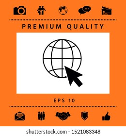 Go to web, internet icon. Graphic elements for your design