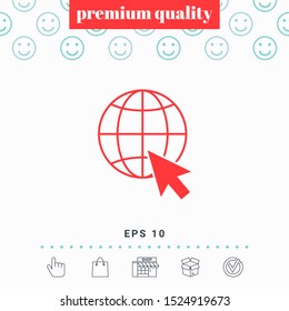 Go to web, internet icon. Graphic elements for your design
