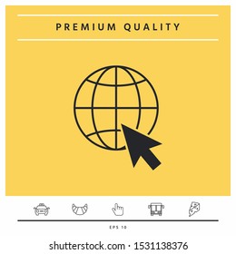 Go to web, internet icon. Graphic elements for your design