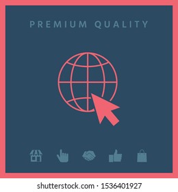 Go to web, internet icon. Graphic elements for your design