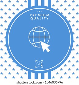 Go to web, internet icon. Graphic elements for your design