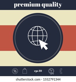 Go to web, internet icon. Graphic elements for your design