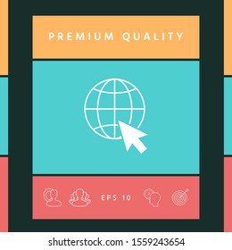 Go to web, internet icon. Graphic elements for your design