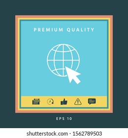 Go to web, internet icon. Graphic elements for your design