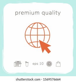 Go to web, internet icon. Graphic elements for your design