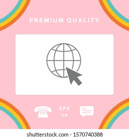 Go to web, internet icon. Graphic elements for your design