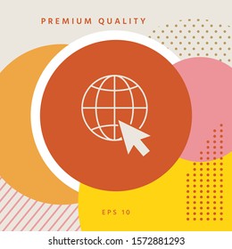 Go to web, internet icon. Graphic elements for your design