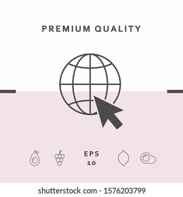 Go to web, internet icon. Graphic elements for your design