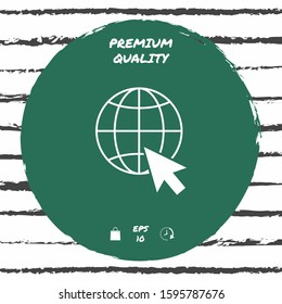 Go to web, internet icon. Graphic elements for your design