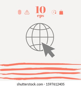Go to web, internet icon. Graphic elements for your design