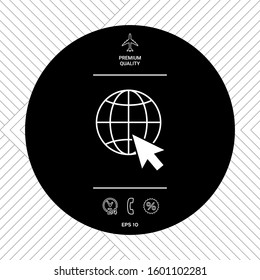 Go to web, internet icon. Graphic elements for your design