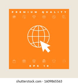 Go to web, internet icon. Graphic elements for your design