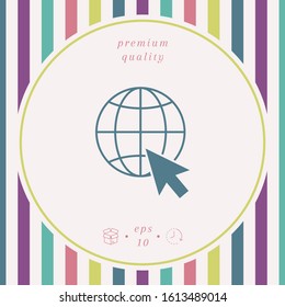 Go to web, internet icon. Graphic elements for your design