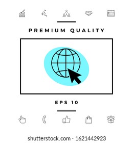 Go to web, internet icon. Graphic elements for your design