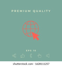 Go to web, internet icon. Graphic elements for your design