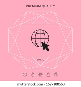 Go to web, internet icon. Graphic elements for your design