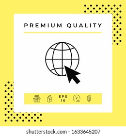 Go to web, internet icon. Graphic elements for your design