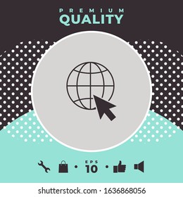 Go to web, internet icon. Graphic elements for your design
