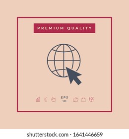 Go to web, internet icon. Graphic elements for your design