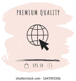 Go to web, internet icon. Graphic elements for your design