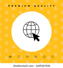 Go to web, internet icon. Graphic elements for your design