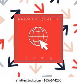 Go to web, internet icon. Graphic elements for your design
