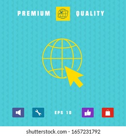 Go to web, internet icon. Graphic elements for your design